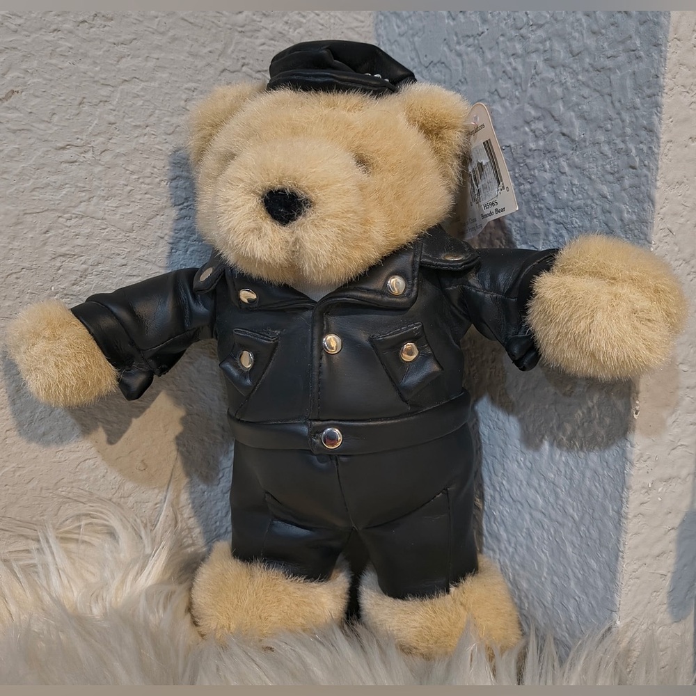 Vintage Ganz Brando Biker Bear